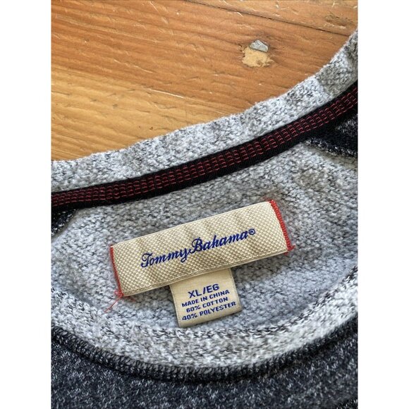 Tommy Bahama Mens Long Sleeve Sweater Knit Grey Pullover X-Large - Picture 3 of 5